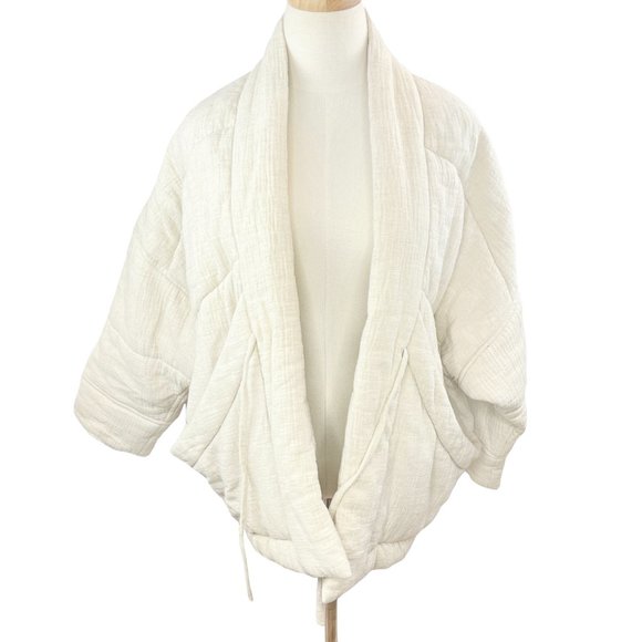 SOLD: 7115 by Szeki Sumo Gauze Puffer in Oatmeal sz S - Picture 6 of 7